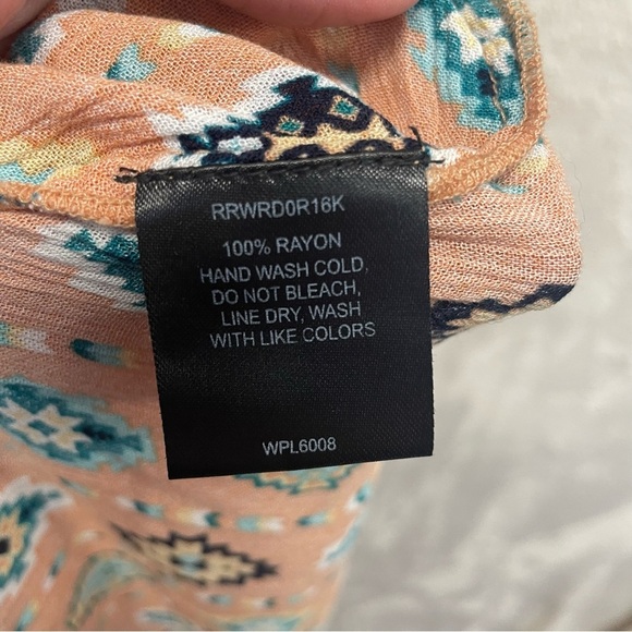 ROCK & ROLL DENIM WOMEN'S SOUTHWESTERN TIERED SLEEVELESS MAXI DRESS medium - Picture 11 of 12